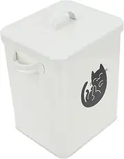 Happyyami 1 Set Lovely Tinplate Pet Food Bin Damp Dog Food Storage Box Sturdy and Odorless Container for Cats and Dogs Convenient Home Grain Storage present for