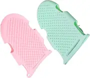 Baluue 2pcs Silicone Bath Brush Home Accessory Body Loofah Scrubber Body Scrubber Back Scrubber Household Body Loofah Comfortable Body Loofah Bathroom Accessory Bathroom Supply