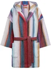 MISSONI Clancy $580 Multicolor Cotton Short Unisex Bathrobe New And Authentic