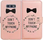 Bfun Packing Galaxy S10e Case,Bcov Bow Tie Style Pink Card Slot Wallet Leather Cover Case for Samsung Galaxy S10e