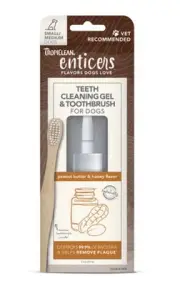 TropiClean Enticers Teeth Cleaning Kit For Dogs - Peanut Butter & Honey Small/ M
