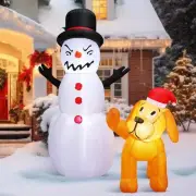4 Ft Tall Christmas Inflatables Outdoor Decorations Christmas Snowman Peeing ...