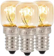 Klass Home (3 Pack) Salt Lamp Bulb | Oven Bulb | Fridge Bulb | Small Screw E14 15W Bulb <300°C Dimmable Incandescent Bulbs Pygmy Bulb for Oven Light Bulb | Himalayan Salt Lamp Light Bulbs | Lava Lamp