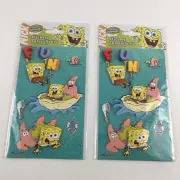 Nickelodeon SpongeBob SquarePants Puffy Sticker Sheets Vintage 2004 Sealed