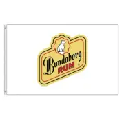 Bundaberg Rum Flag / Banner 90 x 150cm - White - Custom Man Cave / Garage