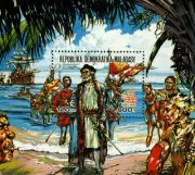 Christopher Columbus and the discovery of America - Perforated - Block