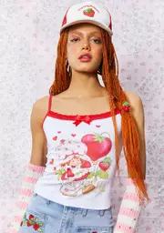 [Dolls Kill X Strawberry Shortcake] Rosy Cheeked Day Crop Tank