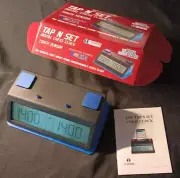 ZMF Tap n Set Digital Chess Clock ~ Black w/Blue Touch Sensor ~ LCD Display
