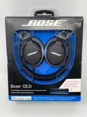 Bose OE2i Audio Wired Headphones Collapsible Headband Case Remote Mic Blak White