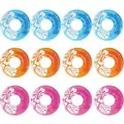 Intex Colorful Transparent Inflatable Swimming Pool Tube Raft (12 Pack) 59251EP