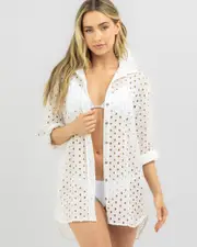 [Kaiami] Kaiami Women's Libby Beach Cover in White Size XL XL White