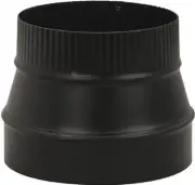Imperial BM0073 Black Stove Pipe Flue Reducer, Small Crimp End, 24 Gauge, 5 x 4