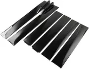 1Pair 2M Universal Side Skirts Extension Rocker Panels Lip Splitters Compatible for Civic Benz BMW ABS Car Exterior Accessories Car Styling(A-Model Black)