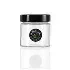 Lemon & Lime Clear 240ml Soho Preserve Glass Jar Storage Container w/ Black Lid