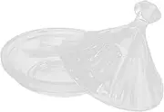 FIXOSHEE Elegant Glass Candy Dish with Lid Storage Container for Treats Snacks for Holiday Celebrations Easy to Clean Transparent Glass Storage