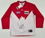 Sydney Swans Tony Lockett Signed Long Sleeve Puma Jumper AFL Men's L - BNWT