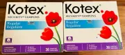Kotex Security Tampons - Regular Absorbency 2 Boxes x 36 Count Sealed Plastic 72