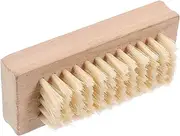 minkissy Double Sided Nail Brush Wooden Handle with Natural Bristle for Cleaning for Manicure Pedicure Care for Hands and Feet Washing
