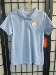 WONDER NATION L (10-12) Girl / Boy School Uniform Short Sleeve Polo Top New