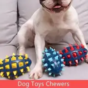 Dog Toys Chewers Squeaky Dog Chew Toy Fetch Ball Aggressive Indestructible Toy Q