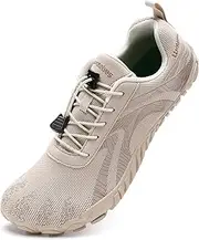 [WateLves] Barefoot Shoes Women's Barefoot Shoes Men's Minimalist Trail Running Shoes Lightweight Breathable Walking Shoes Fitness Shoes, A Beige, 10 AU