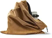 [Generic] Dust Cover Storage Bags with Drawstring Pouch for Storage Packaging Handbags Purses Shoes Boots Set of 2 (Brown, L)