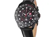 Swiss Military Hanowa Chronograph SMWGC2102230 Black Leather Unisex Watch
