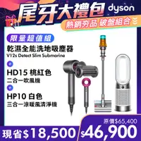 在飛比找PChome24h購物優惠-【超值組合】Dyson V12s 乾濕全能洗地吸塵器+HD1