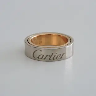 絕版紀念款 Cartier 卡地亞 LOVE 18K金 黃K金 白K金 雙環雙層寬版戒指 48號 墜子 項鍊 男戒 女戒