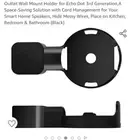 Outlet Wall Mount for Amazon Alexa Echo Dot 3rd Generation Black