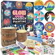 Klmars Kids Wooden Painting Kit-Glow In The Dark-Arts And Crafts Gifts