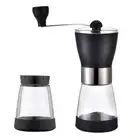 Glass Bean Grinder Manual Coffee Portable Hand Crank Travel Father