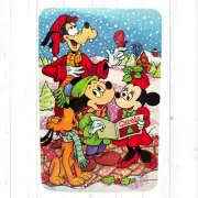 Vintage Disney Postcard Christmas Grand Award Paper Magic USA Mickey Mouse Goofy