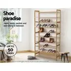 10 Tier Shoe Rack Shoes Storage Footwear Bamboo Organiser Wooden Shelf Stand