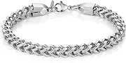 HZMAN Franco Chain Bracelets for Men 3-6mm Stainless Steel Men's Bracelet Square Box Link Chain Bracelet
