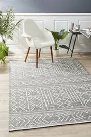 Abode Rug Culture Grey & White Wool Textured Rug