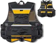[Kezvmhy] Tool Vest- Tool Vest for Men, Tool Vest, Lightweight Construction Work Vest, Carpenter Vest, Tool Jacket Electrician Tool Vest, Carpenter Tool Vest with Pocket, Tool Vest for Men, multicolor