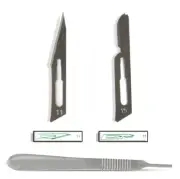 Dental Surgical Sterile Blades #11 / #15 100pcs/box, with Scalpel Knife Handle