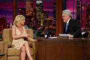 Actress Jaime Pressly during an interview with host Jay Leno on Ap- Old Photo 1