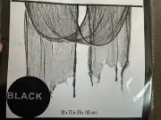 Black Creepy Gauze Cloth Halloween Decor 30"x72" TX