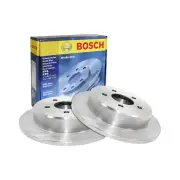 2 x Bosch Rear Disc Brake Rotors for Subaru Liberty Outback Legacy BE BH BL BP