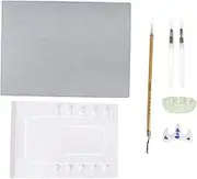 IWOWHERO 1 Set Water Drawing Board Set with Brush Holder and Bracket Creative Writing and Painting Board for Endless Fun and Easy Cleanup Random Color