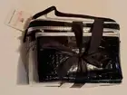 Kids Womens Renewal Two Patent Faux Leather Cosmetic Make Up Case Bags 2 pc Set