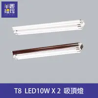 在飛比找PChome24h購物優惠-【Honey Comb】T8 LED10W X 2吸頂燈(B