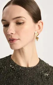 [Oscar de la Renta] Vines Double Drop Earrings