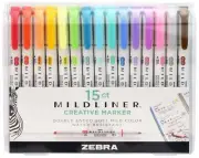 Zebra Pen Mildliner Double Ended Highlighter 15 Pack