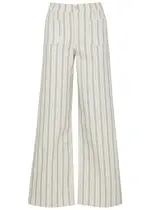 Frame Le Slim Palazzo Striped Wide-leg Jeans - Cream - 25 (W25 / UK6 / XS) 25 (W25 / UK6 / XS)