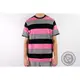 【A-KAY0】STUSSY SIDNEY STRIPE CREW 短T 玫瑰粉黑灰【114919ROSE】