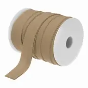 1 Inch Double Fold Bias Tape Continuous Bulk Bias Tape (Khaki 25 Yards)