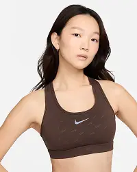 在飛比找Nike官方商店優惠-Nike Swoosh 中度支撐型 女款襯墊花押字運動內衣